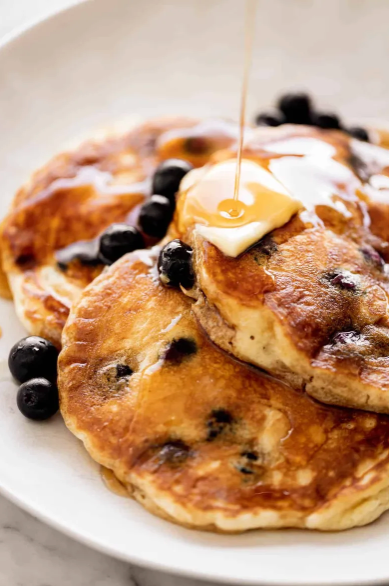 Blueberry Protein Pancakes