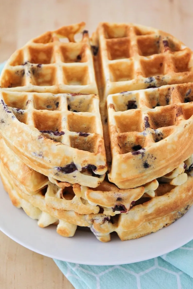 Blueberry Protein Waffles