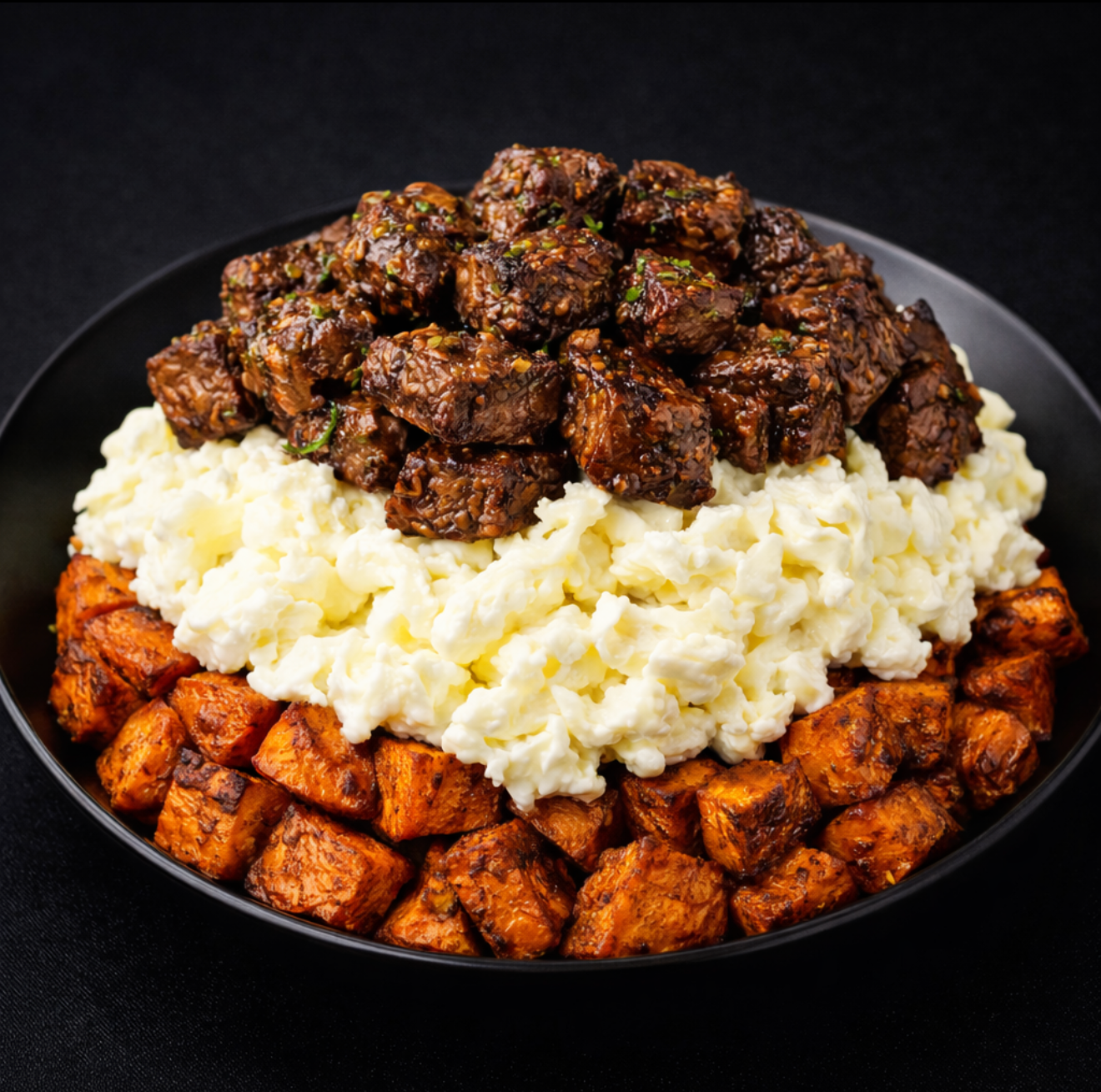 SWEET POTATO, STEAK AND EGGS